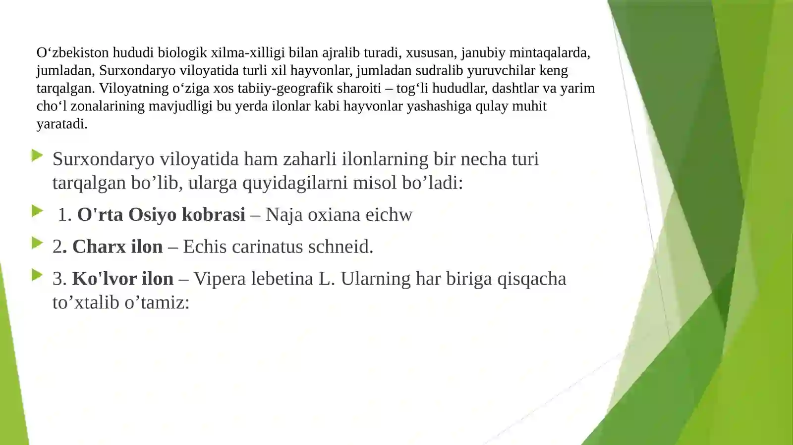 Ilonlar va zaharlar 2