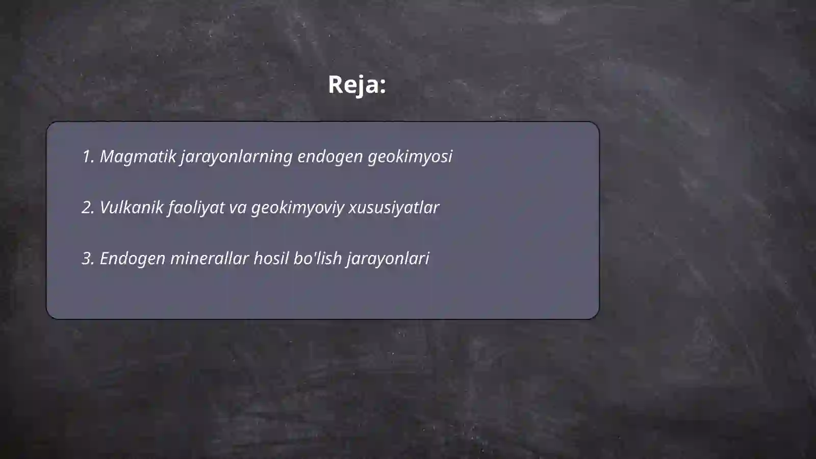 Endogen va Ekzogen jarayonlar geokimyosi metamorfik jarayonlar geokimyosi 2