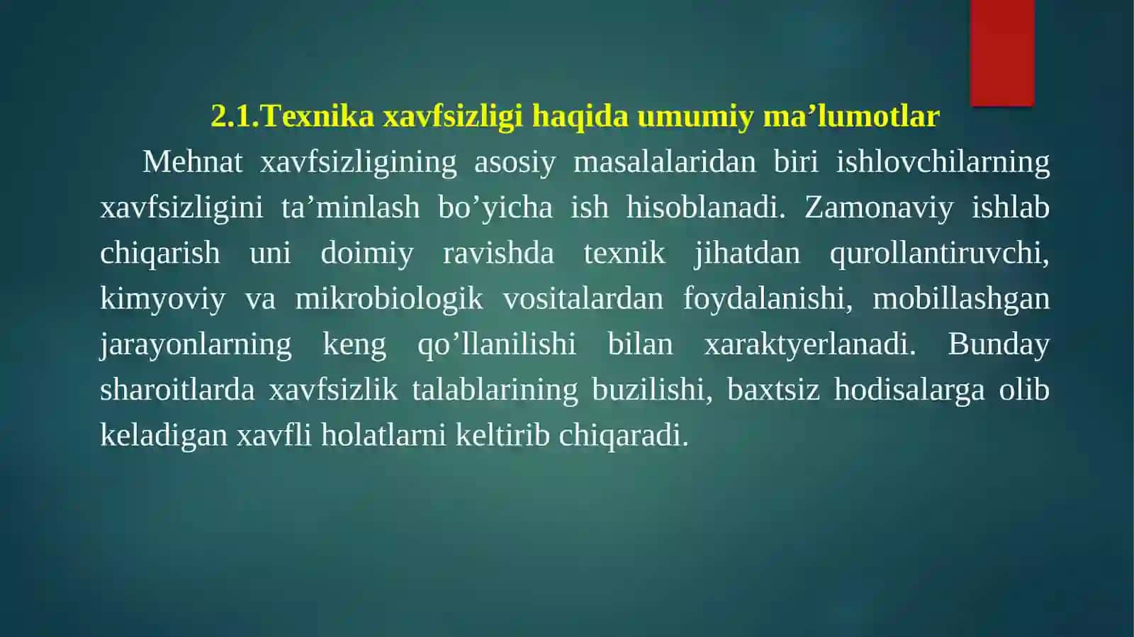 Texnika xavfsizligi asoslari 2