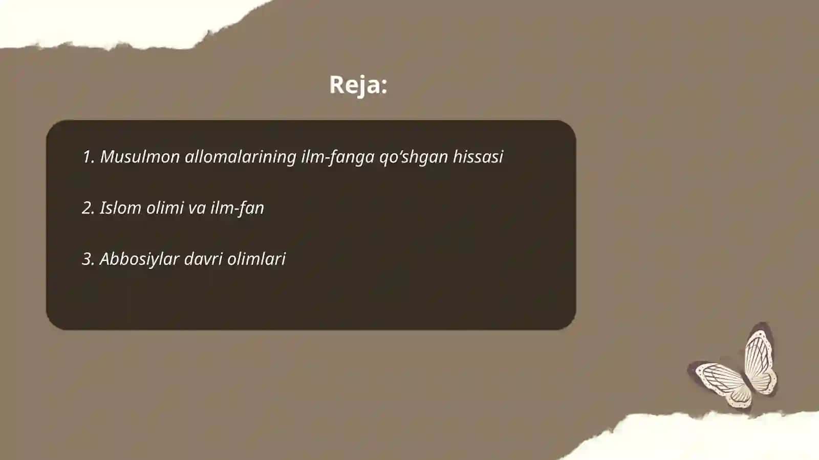 Shayx Muxammad Sodiq Muhammad Yusufning "Olam va odam, din va ilm" asarida musulmon allomalarining jahon ilm-fan rivojiga qoʻshgan xissasi 2
