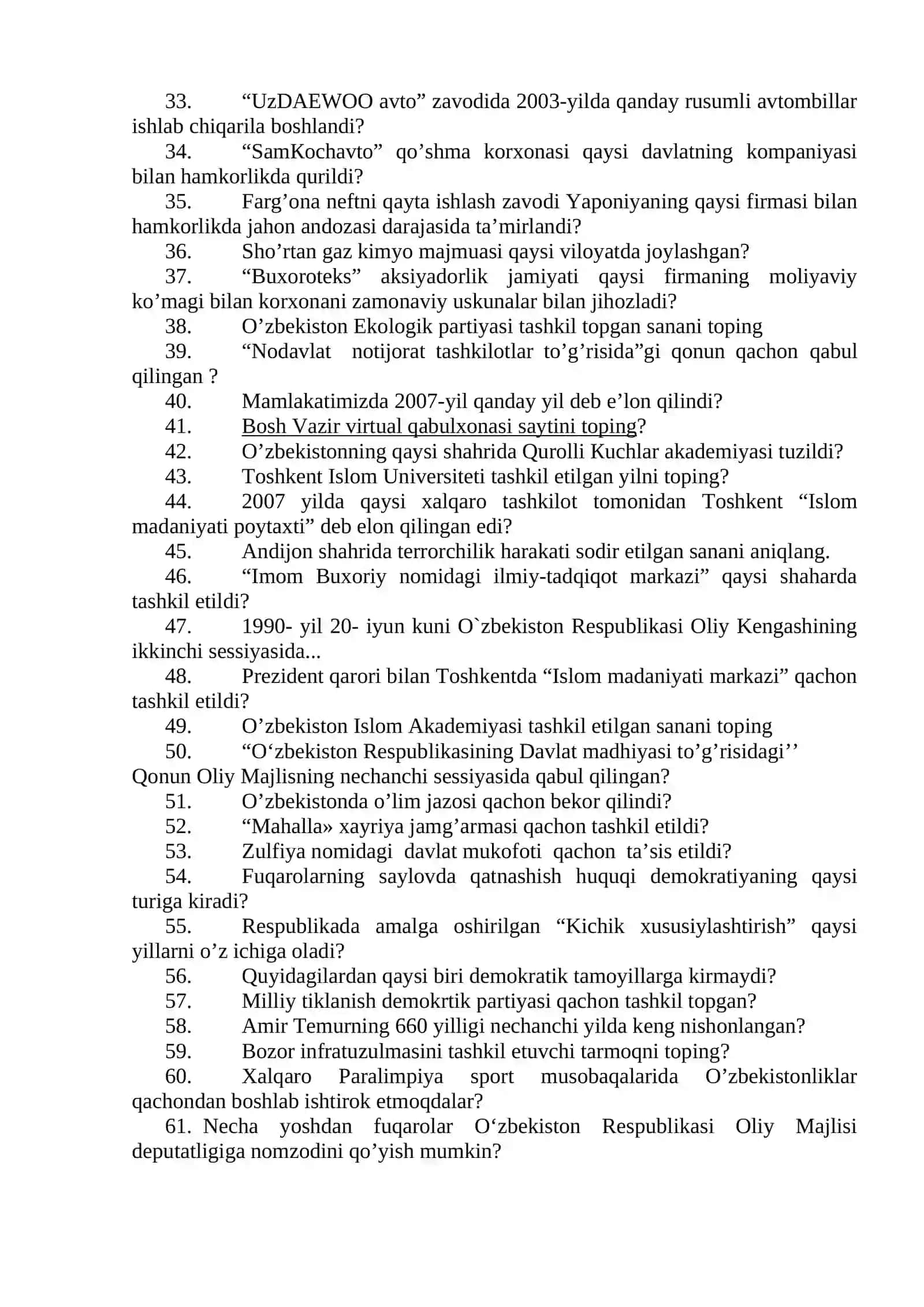 Qonun qabul qilishning tarixi 2