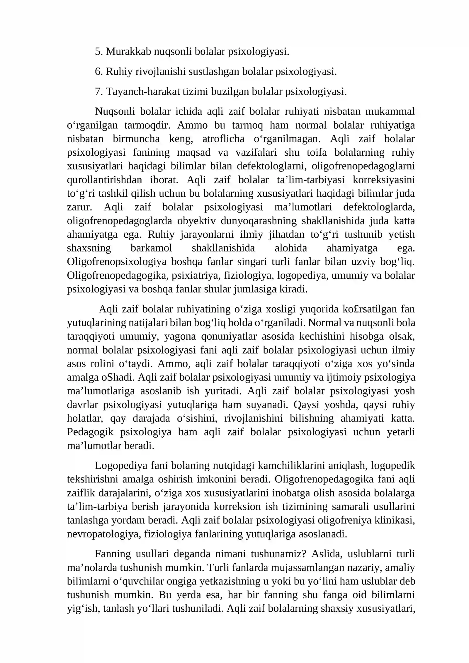 OLIGOFRENOPSIXOLOGIYA FANINIDAN 2