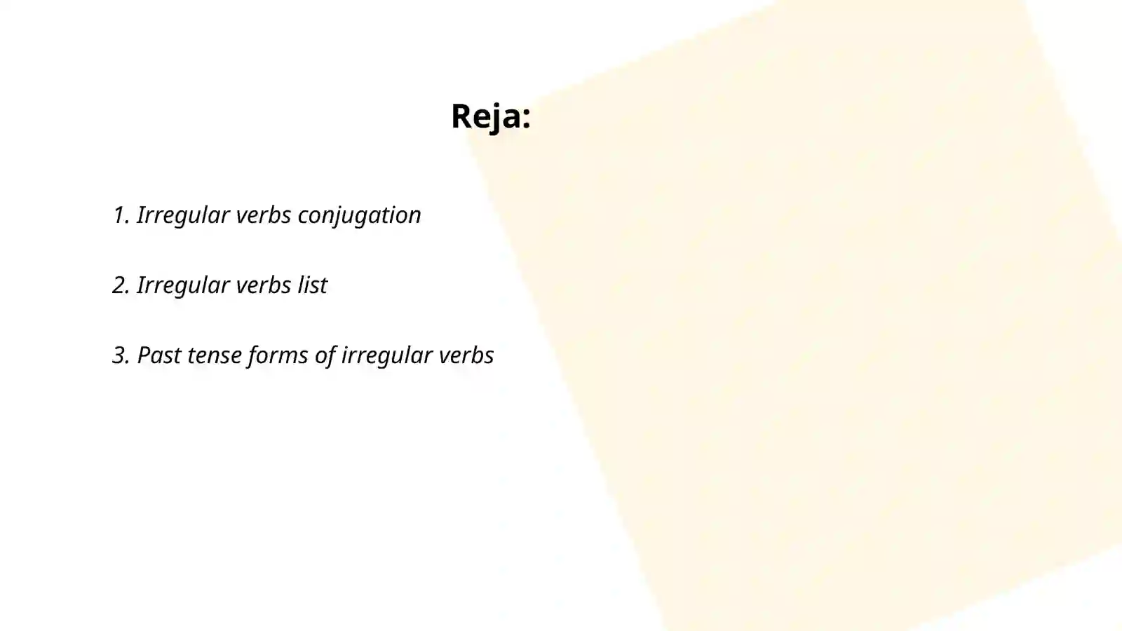 Irregular verbs 2