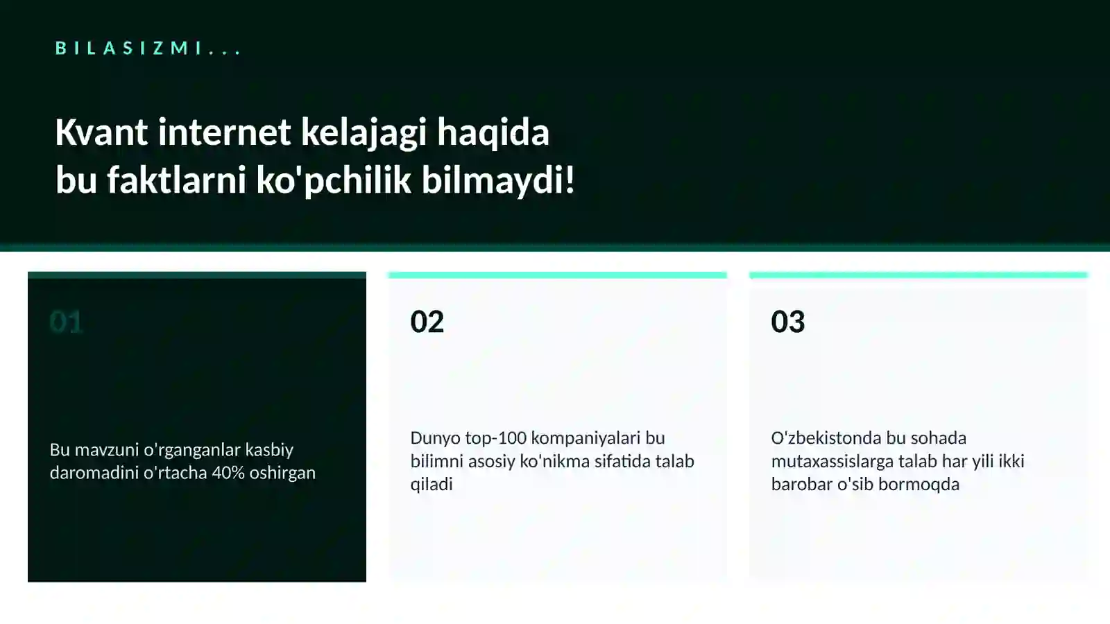 Kvant internet kelajagi 2