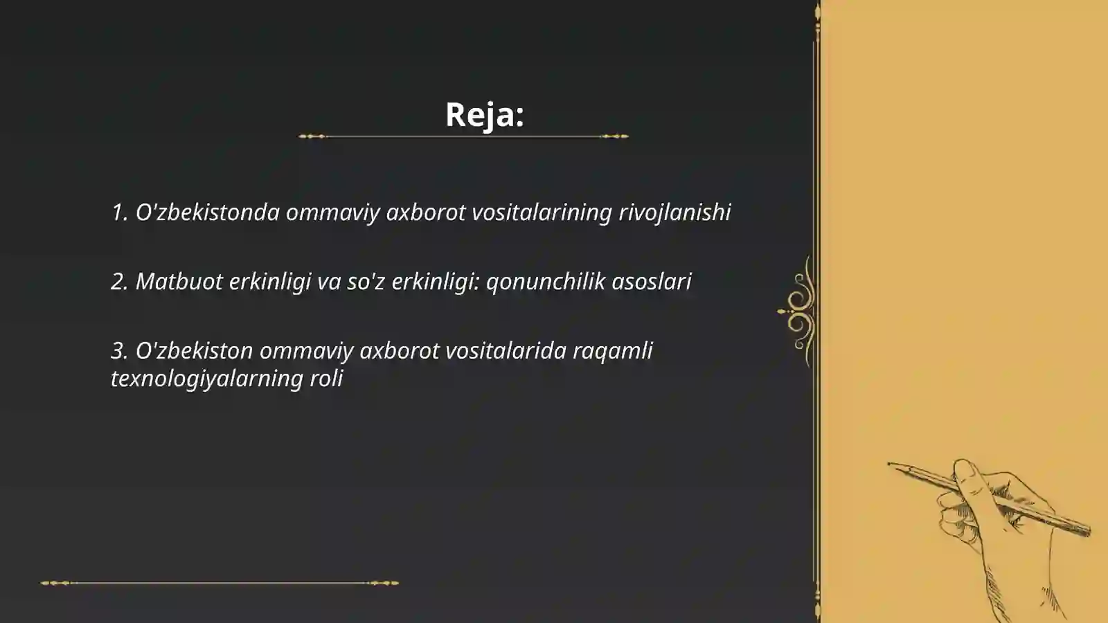 O'zbekiston Respublikkasi ommaviy axborot vositalari faoliyati 2