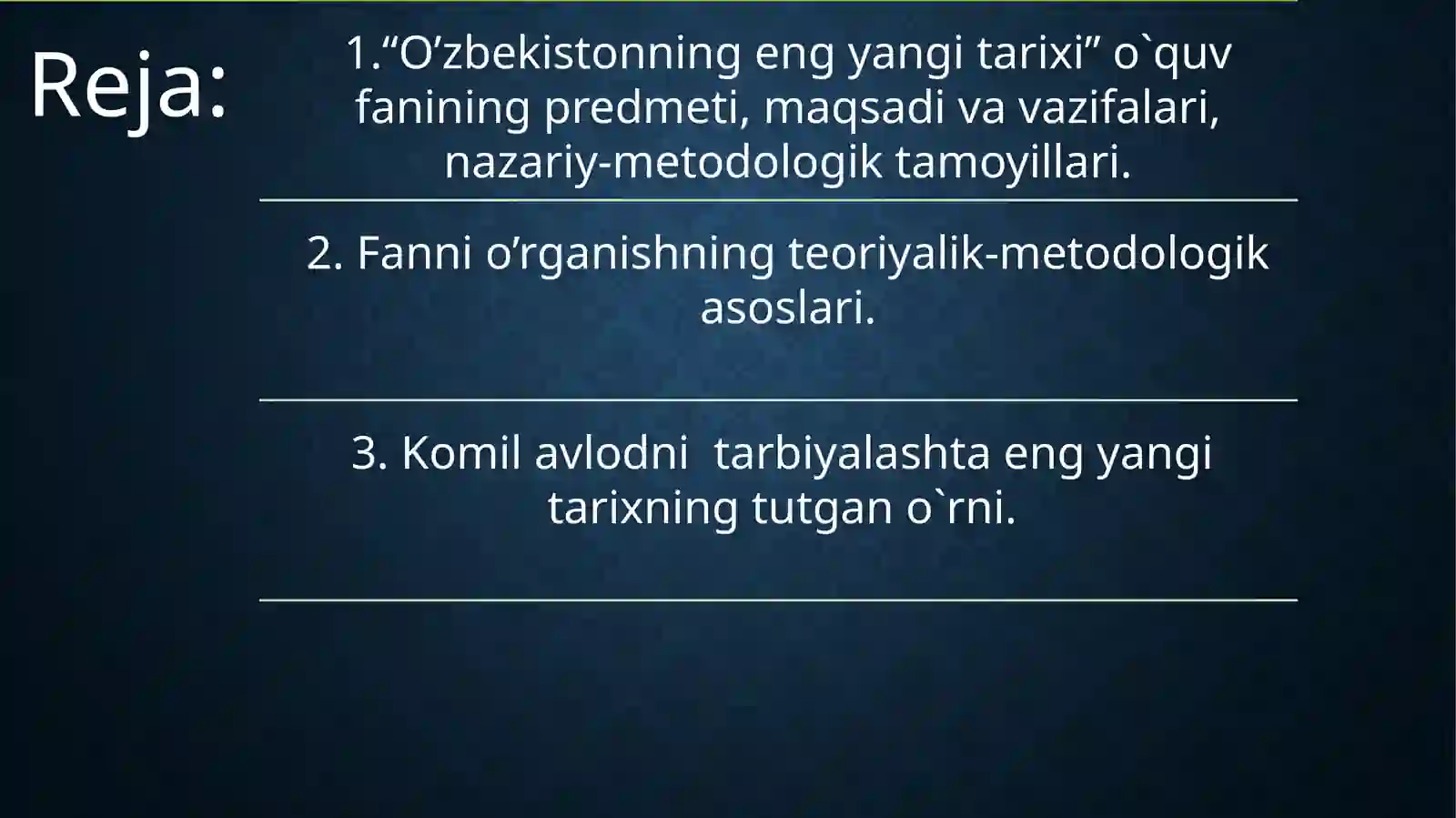 O`zbekistonning eng yangi tarixi 2