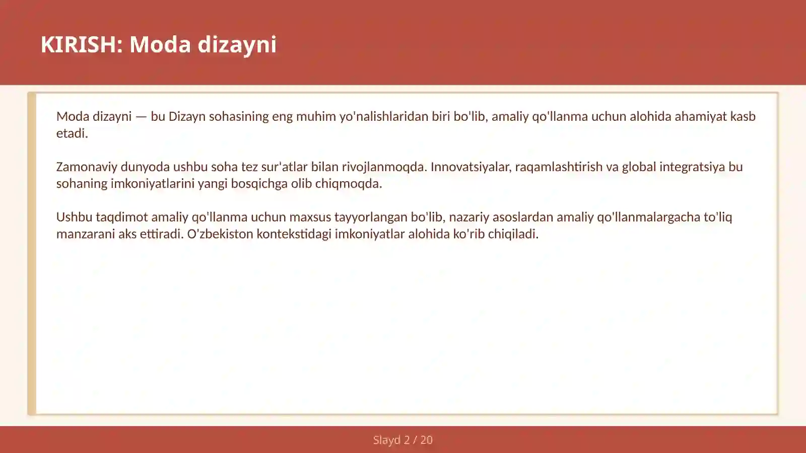 MODA DIZAYNI 2
