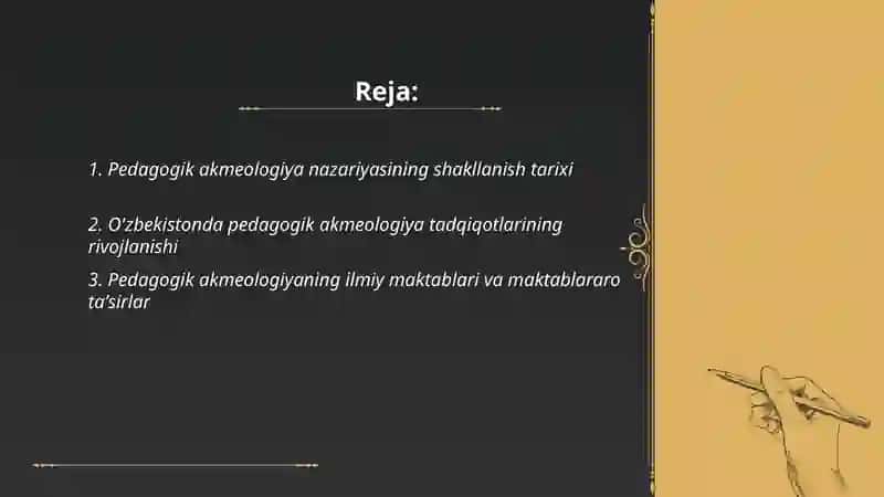Pedagogik akmeologiya tadqiqotlar tarixi va metodologiyasini o’rganish 2
