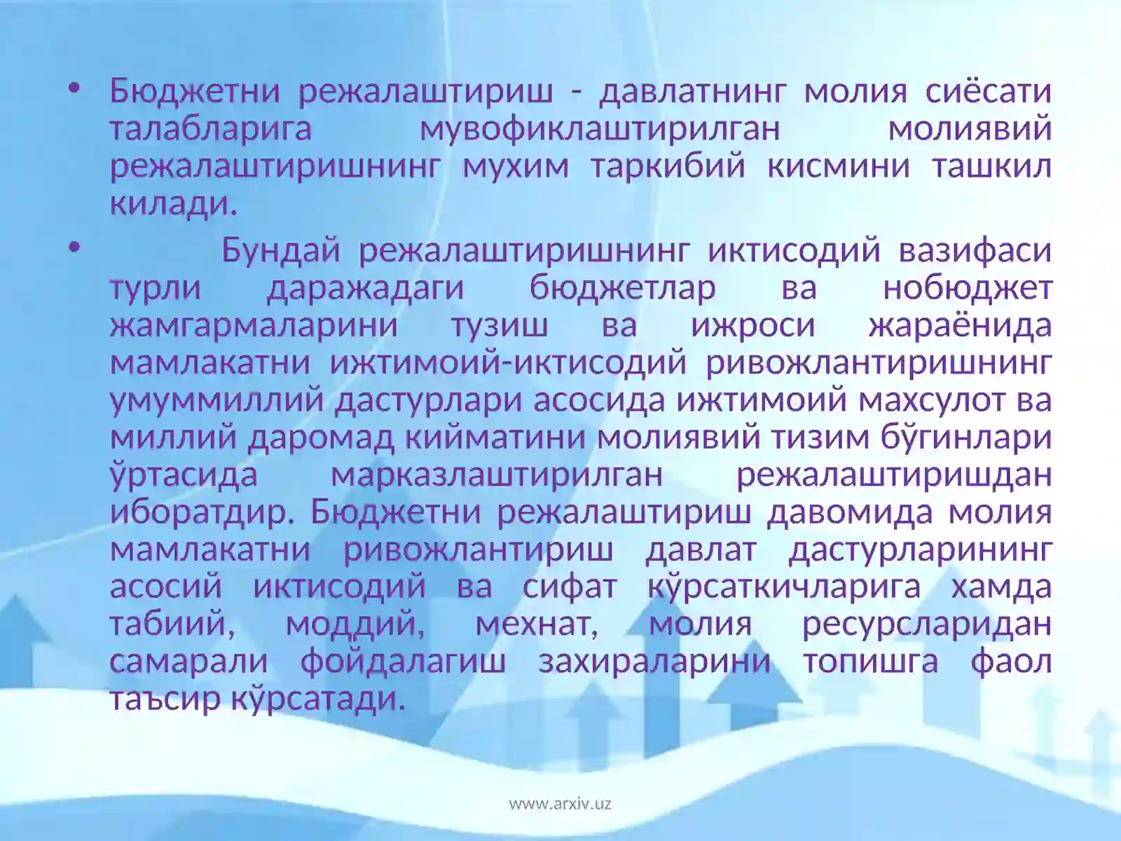 Бюджет сўрови 2