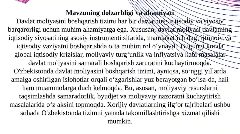 Davlat moliyasi boshqarish organlari va ularning vakolatlari 2