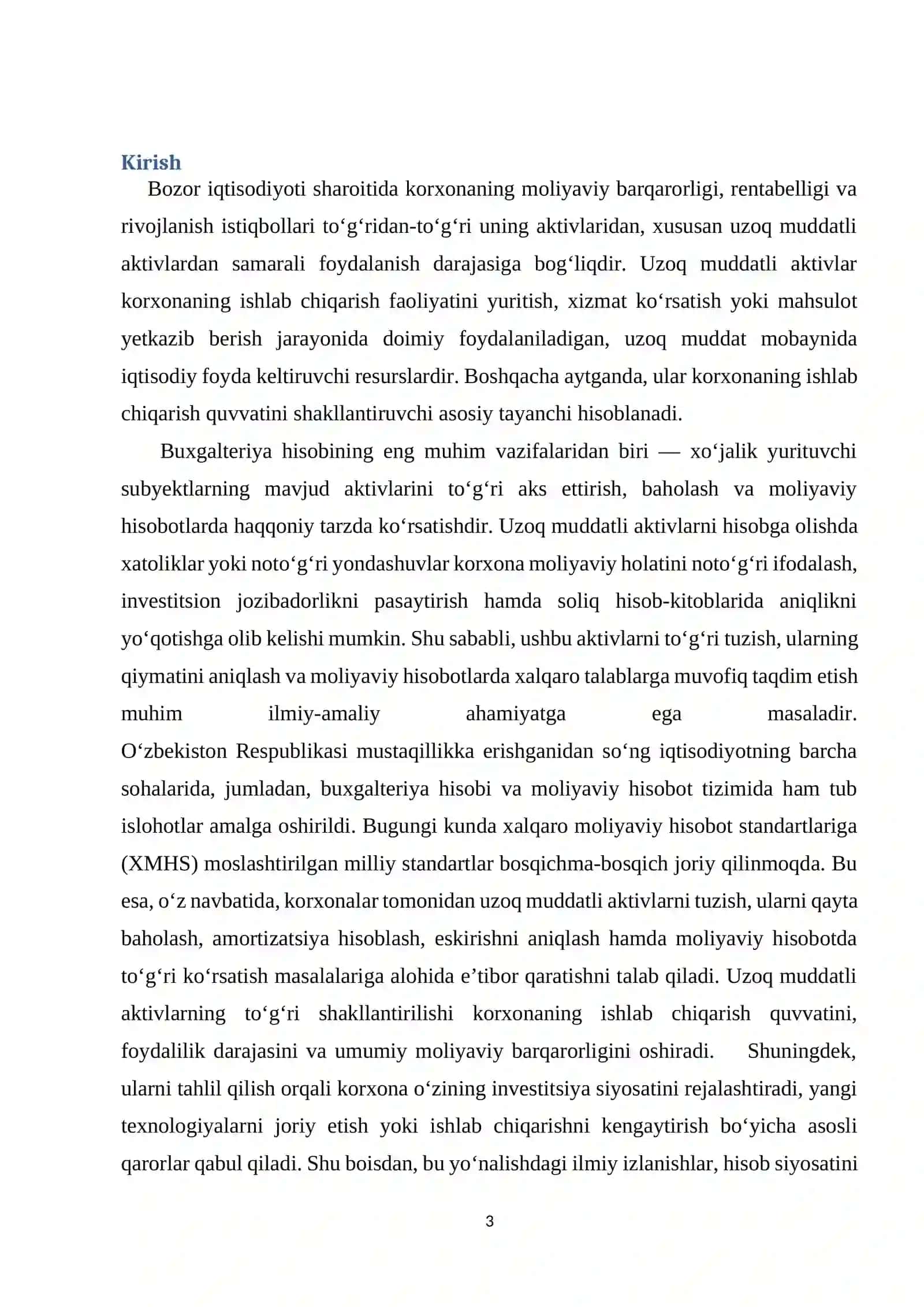 Uzoq muddatli aktivlarni hisobga olish, baholash va qayta baholashning dolzarb muammolari 2
