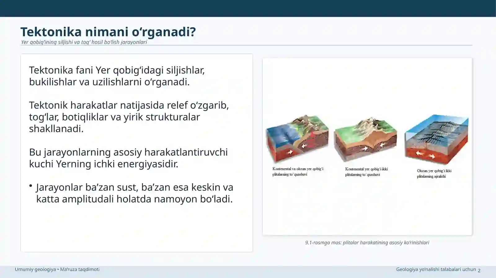 Tektonik harakatlar 2