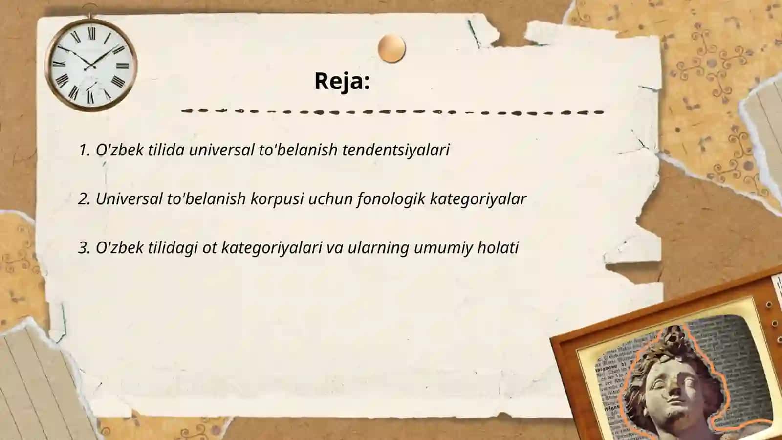 Universal tobelanish korpusi uchun o'zbek tilining grammatik kategoriyalarini tenglash 2