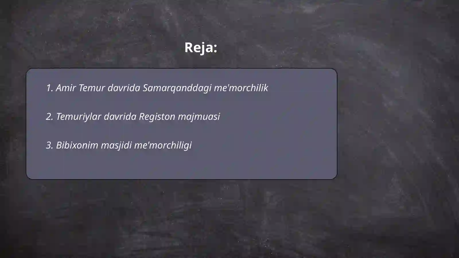 Amir Temur davrida me'morchilik 2