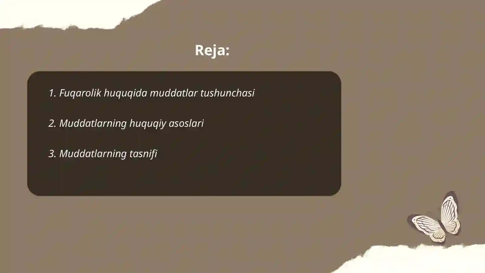 Fuqarolik huquqida muddatlar tushunchasi 2