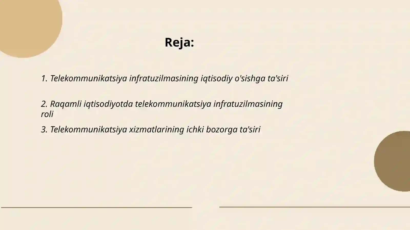 Telekommunikatsiya infratuzilmasining iqtisodiyotga ta'siri 2