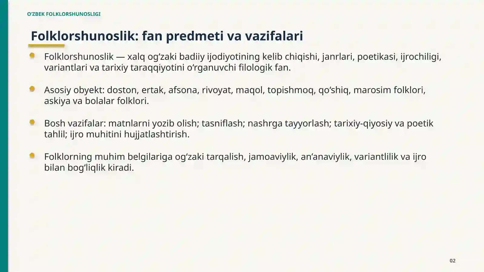 O'ZBEK FOLKLORSHUNOSLIGI 2