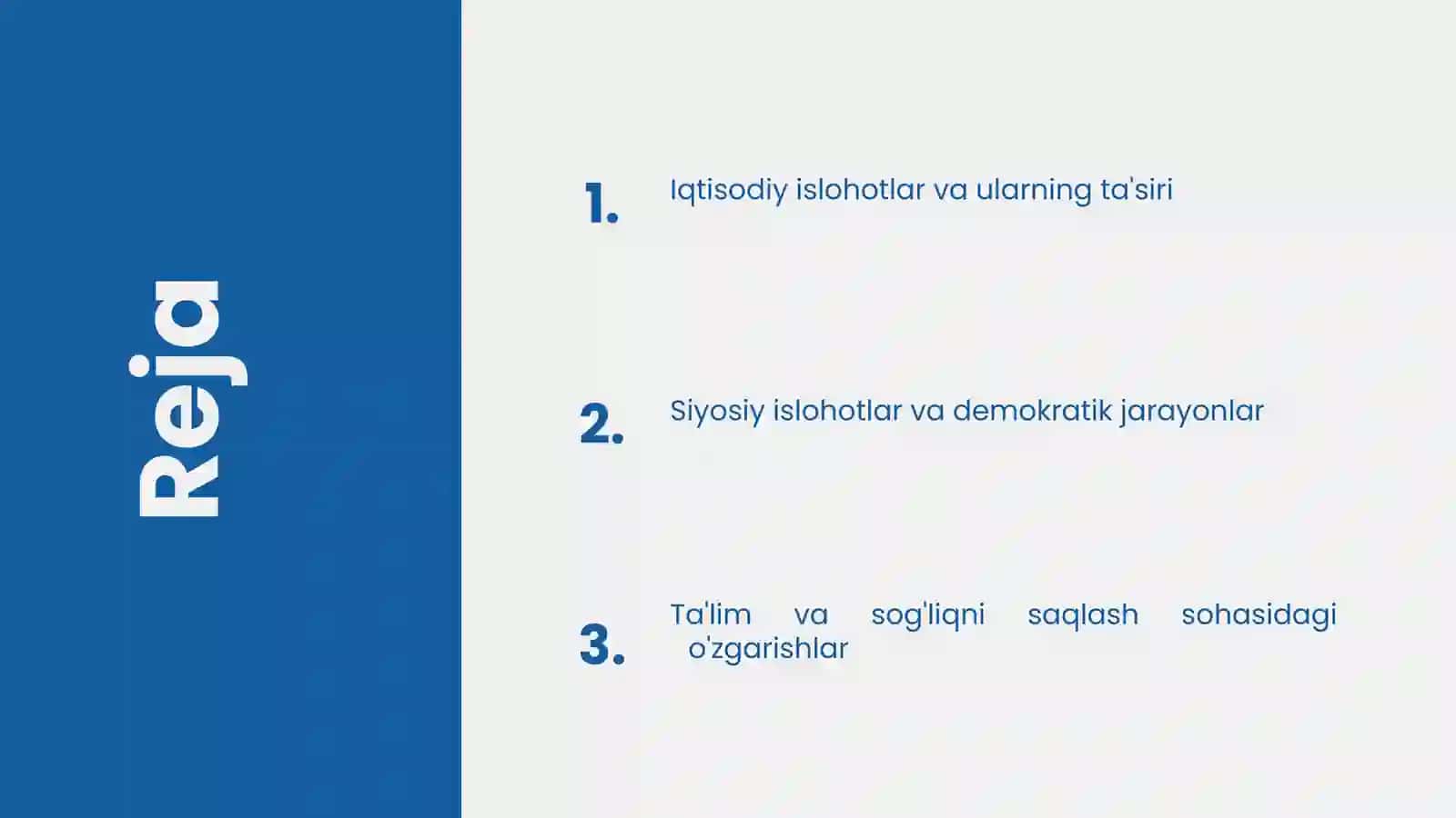 Iqtisodiy islohotlar 2