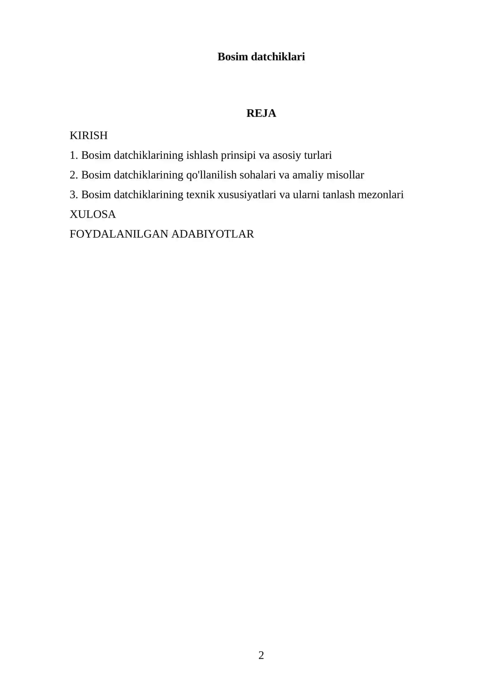 Bosim datchiklari 2