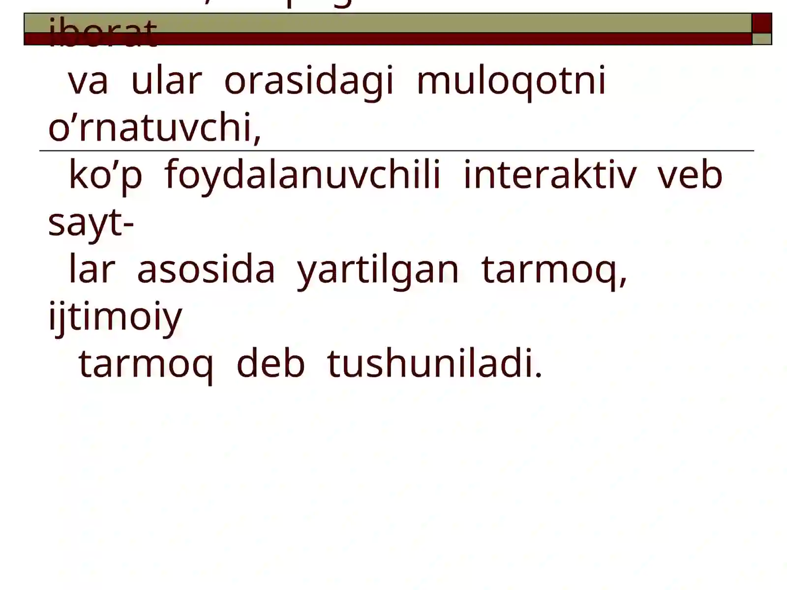 Ijtimoiy tarmoq 2