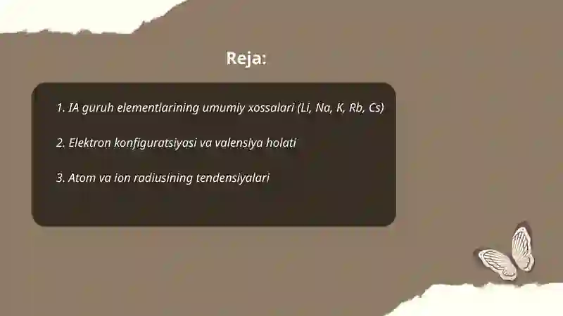 IA guruh elementlari(Li NA,K,Rb,Cs) 2