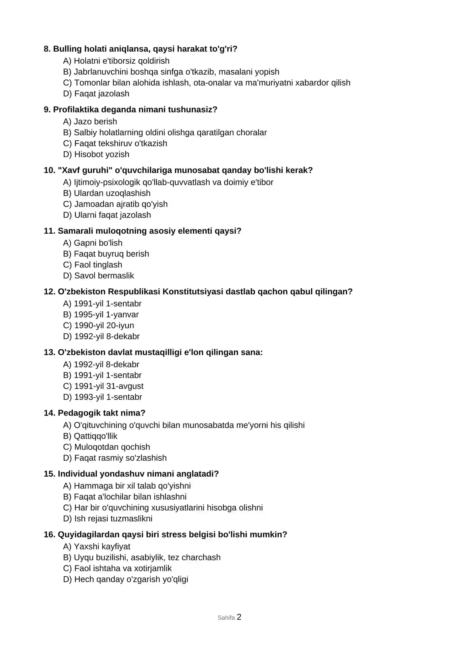 20 ta namunaviy test 2