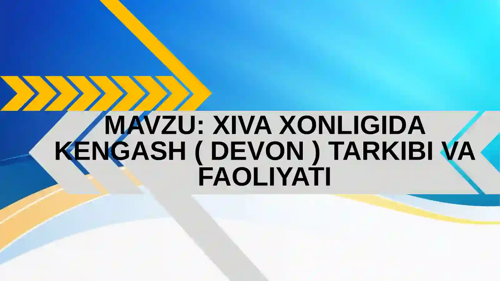 Xiva xonligida kengash 2