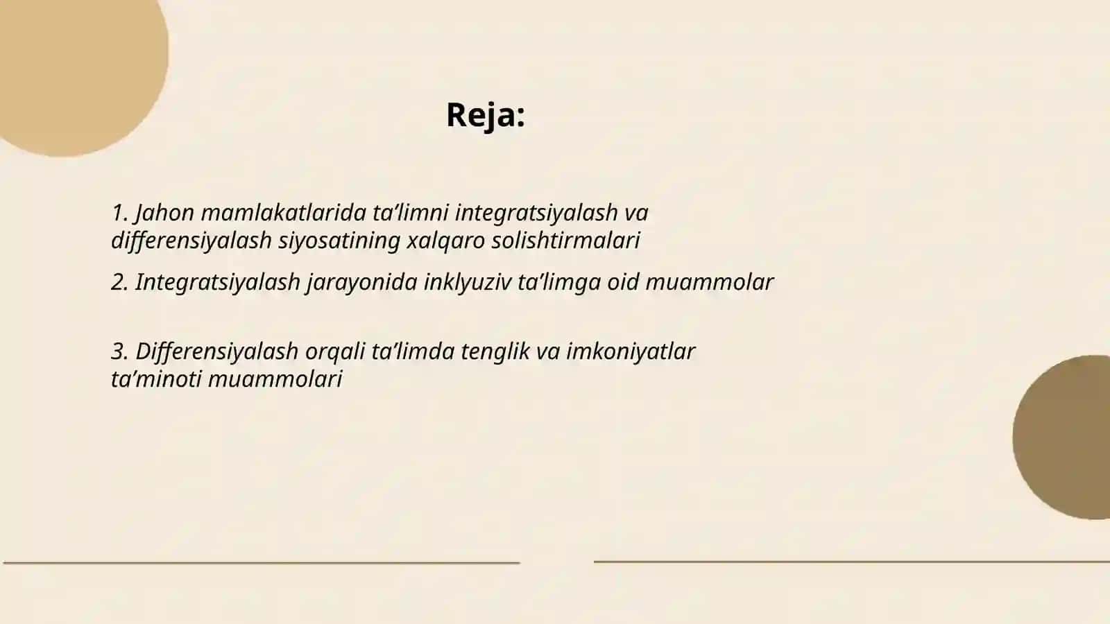Jahon mamlakatlarida taʼlimni integratsiyalash va differensiyalashtirish muammolari 2
