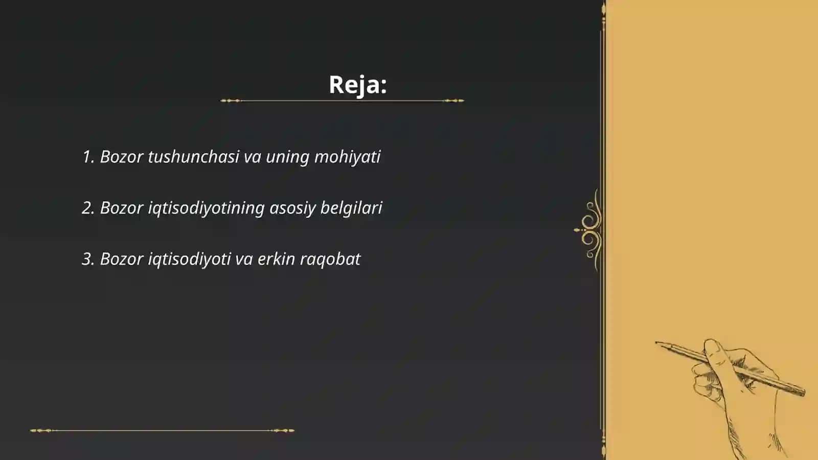 Bozor iqtisodiyotining mazmuni va asosiy belgilari 2