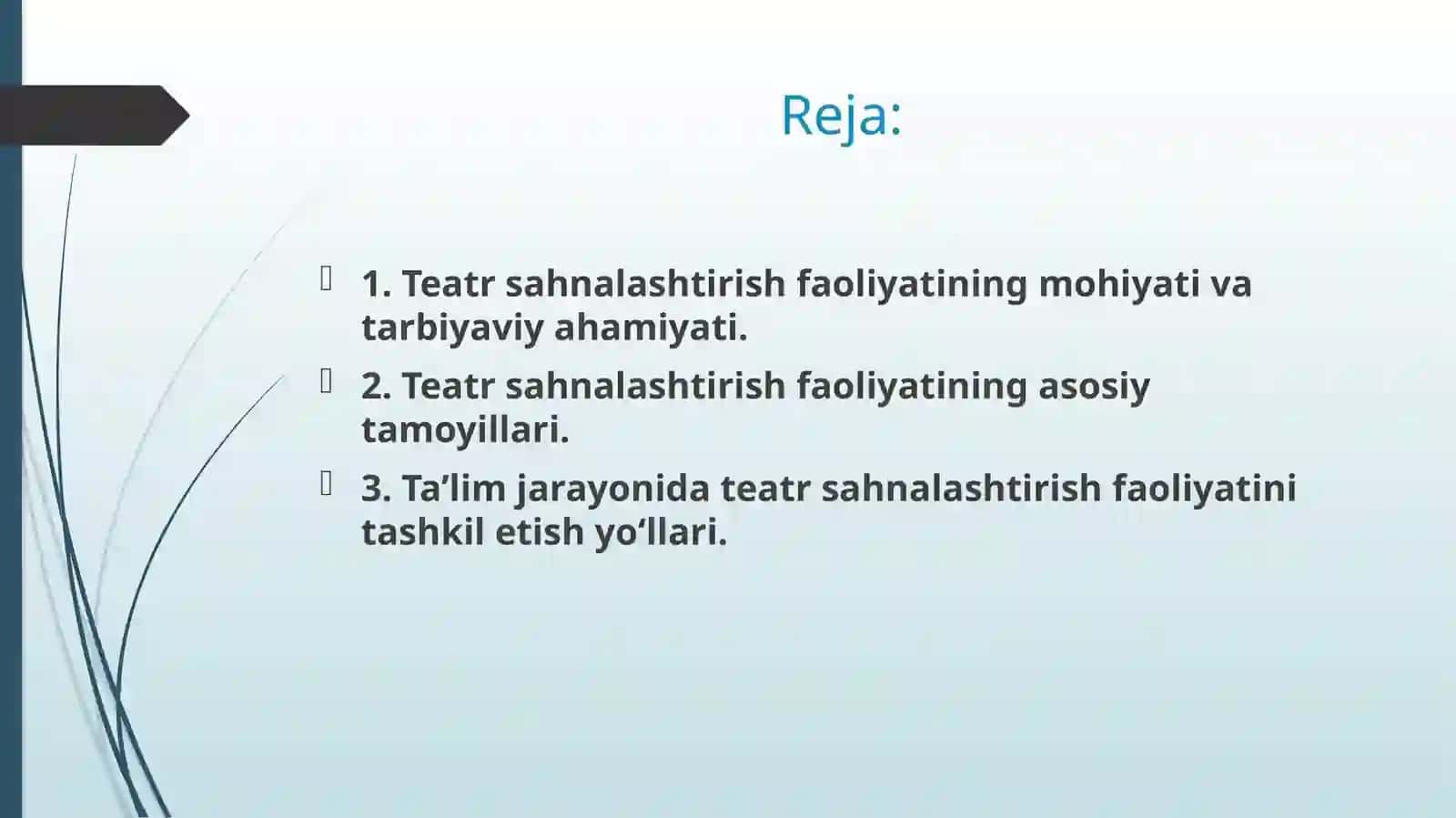 Teatrsahnalashtirish faoliyati tamoyillari 2