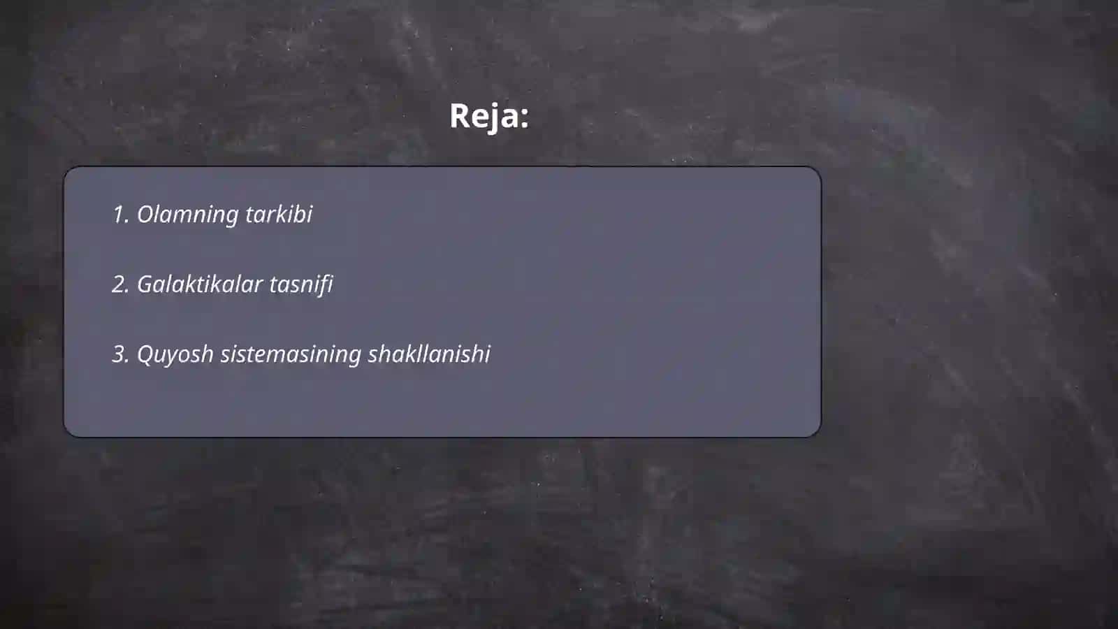 Olam, Galaktika, Quyosh sistemasi 2