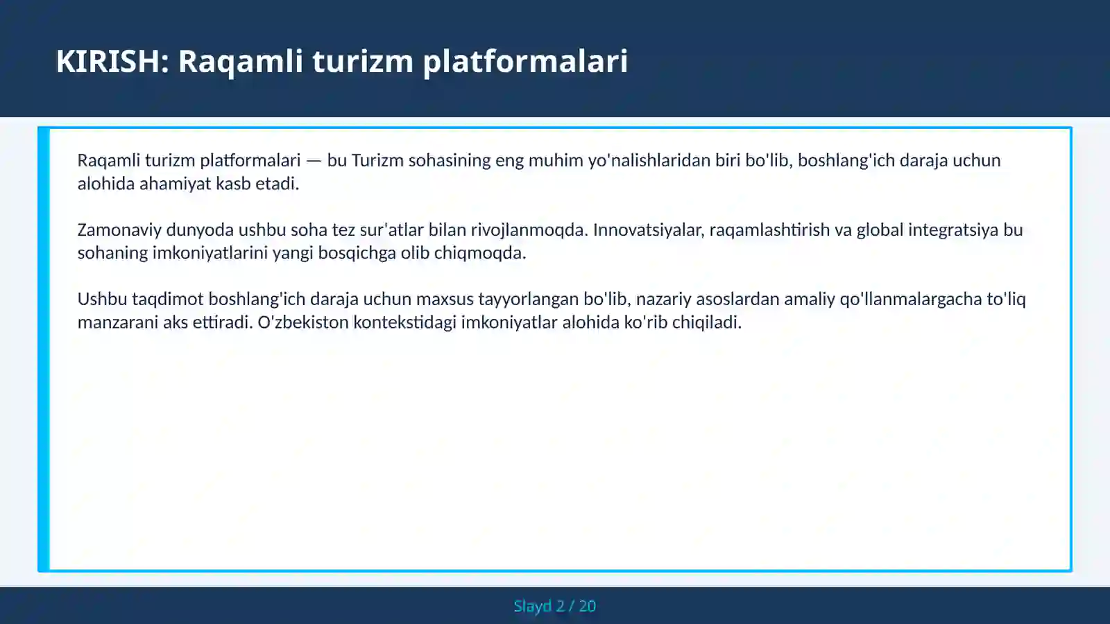 Raqamli turizm platformalari 2