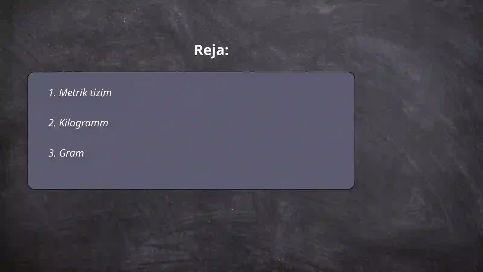 Metrik tizim 2