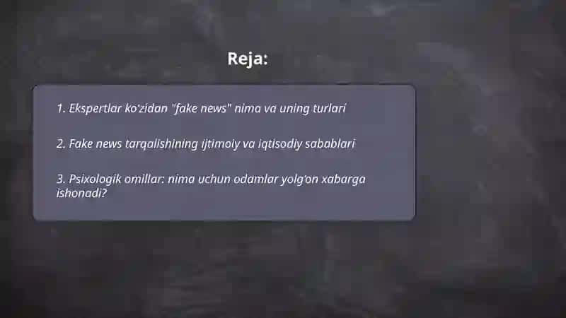 Fake News haqida mutaxassislar nima deydi 2