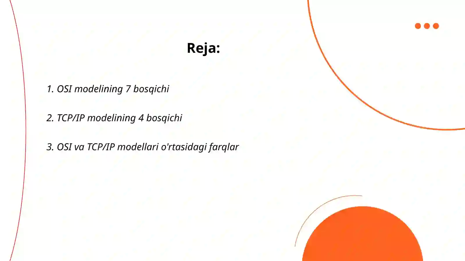 OSI va TCP |IP Modellari Tahlili 2
