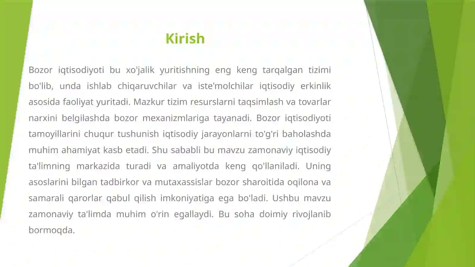 BOZOR IQTISODIYOTINING ASOSIY TAMOYILLARI 2