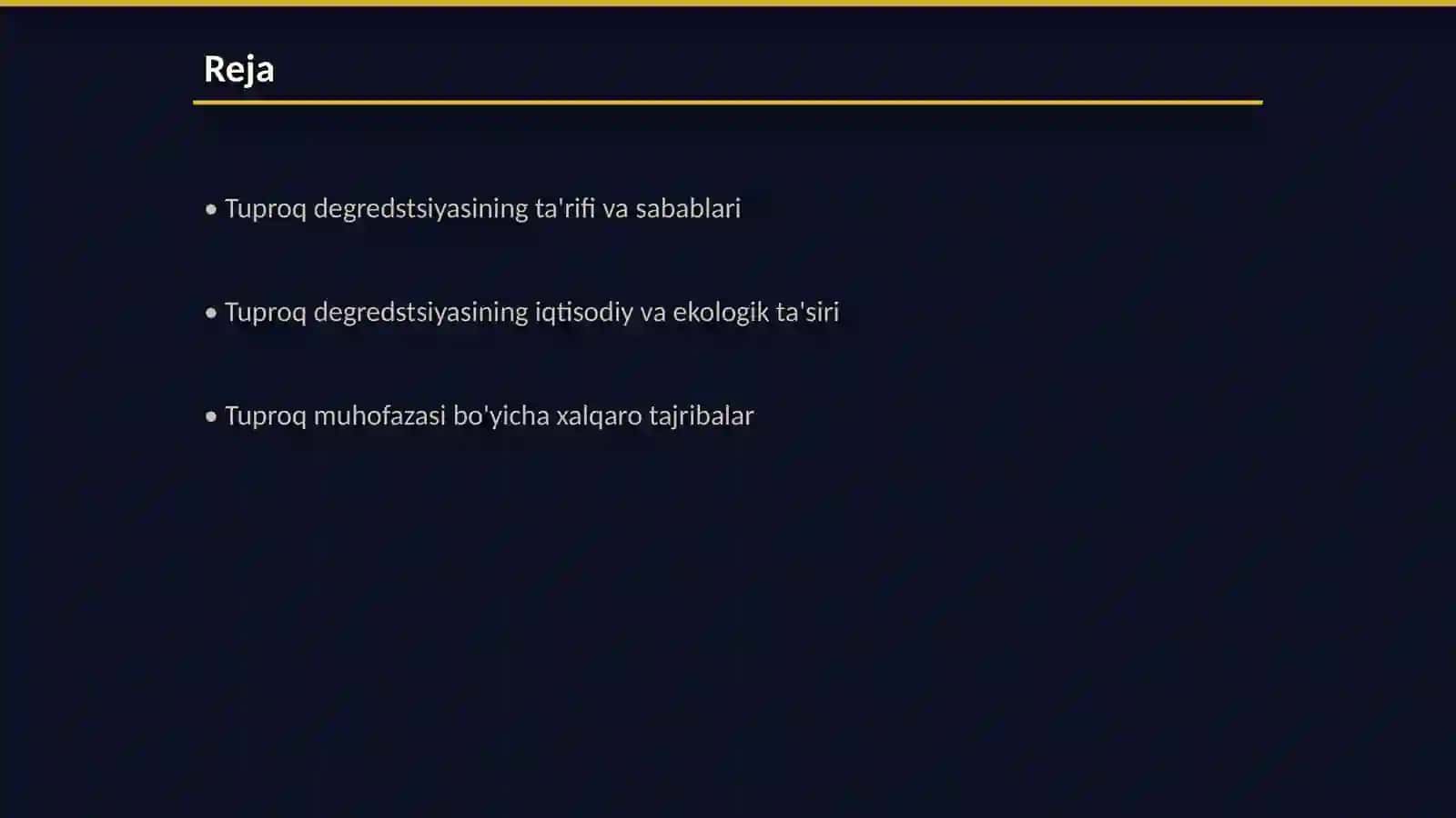 Tuproq degredstsiyasi muammolari va atrof muhit muhofazasi 2