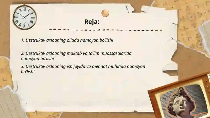 Destruktiv axloqni namoyon boʼlishi 2