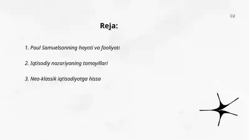 Paul Samuyelsonning iqtisodiy nazariyalari 2