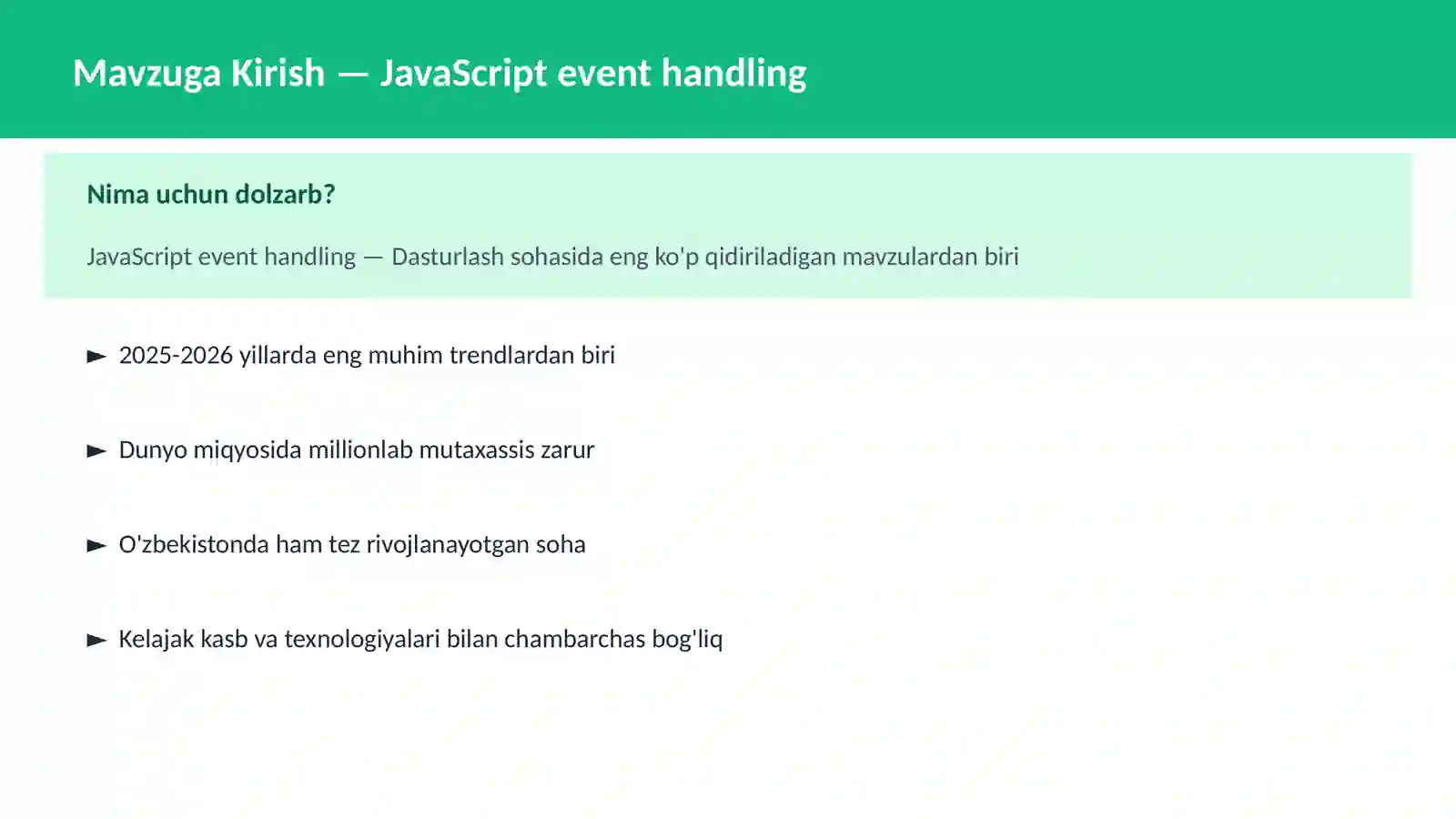 JavaScript event handling 2