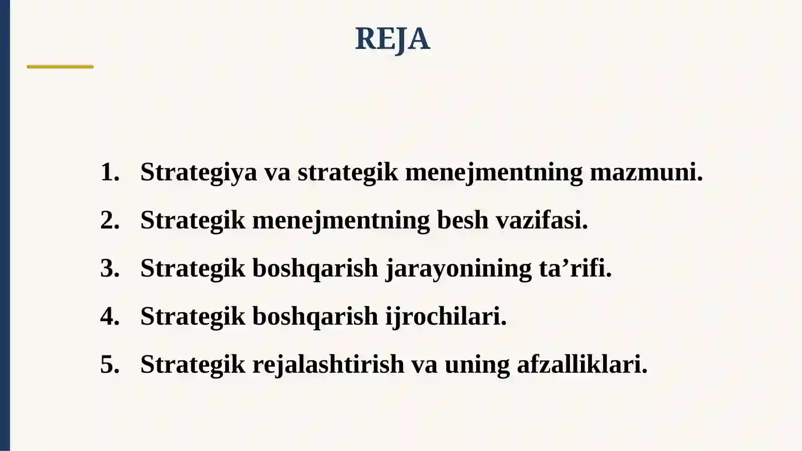 STRATEGIK BOSHQARUV JARAYONI 2