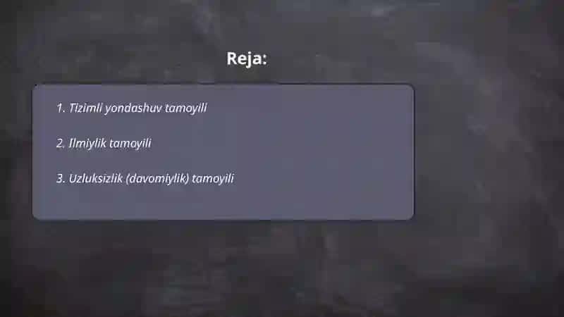 Taʼlim menejmentning asosiy tamoyillari 2