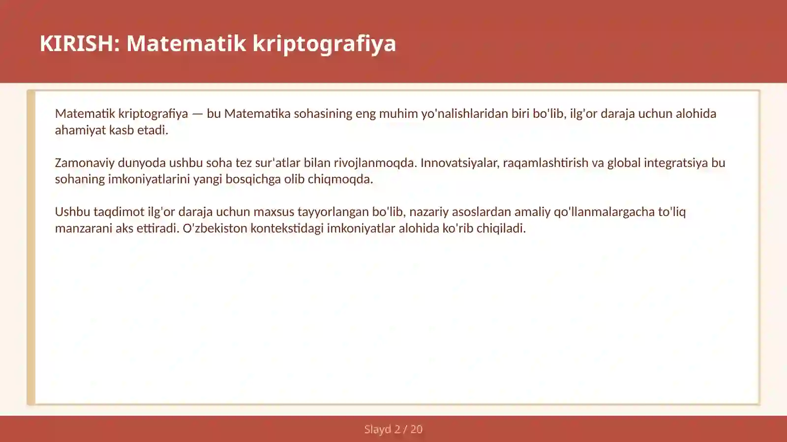 Matematik Kriptografiya 2