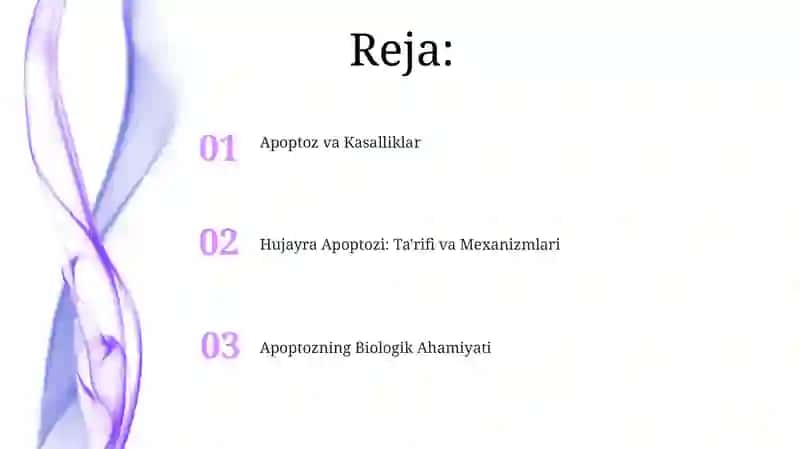 Hujayra appoptozi va uning giologik ahamiyati 2