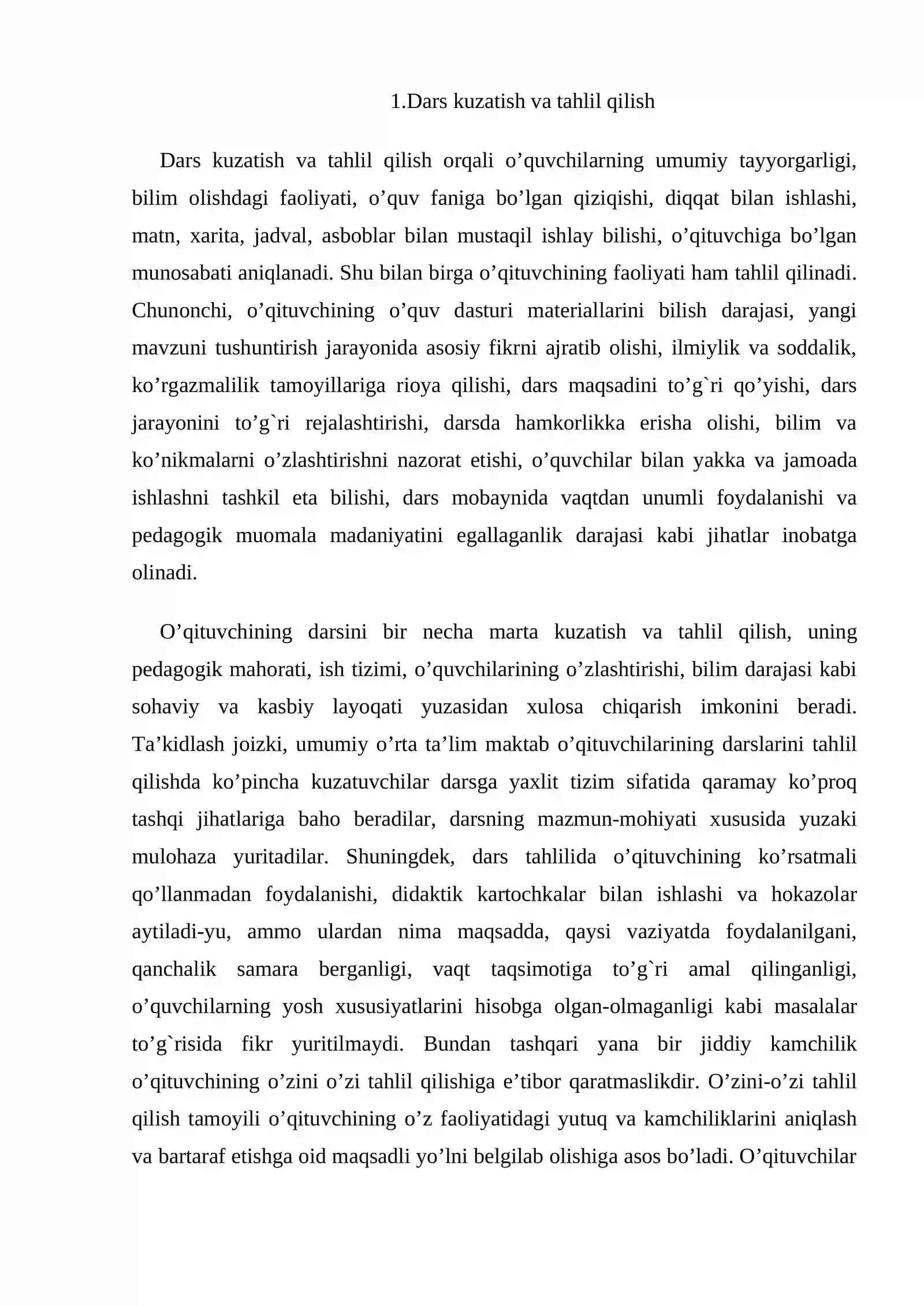 DARS TAHLILINING TURLARI 2