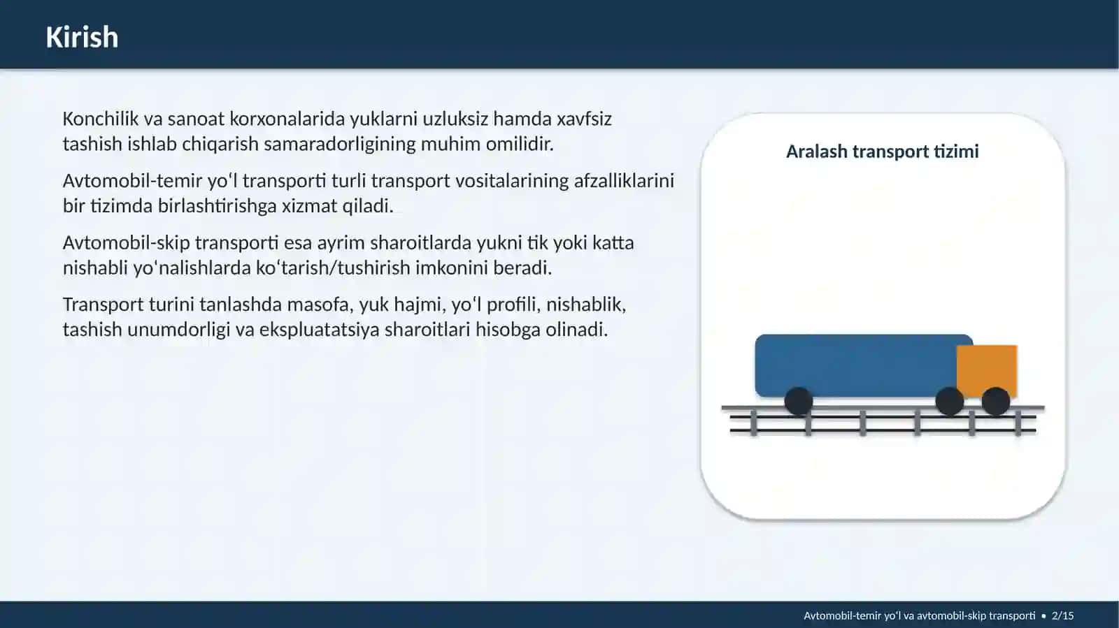 AVTOMOBIL-TEMIR YO‘L VAAVTOMOBIL-SKIP TRANSPORTI 2