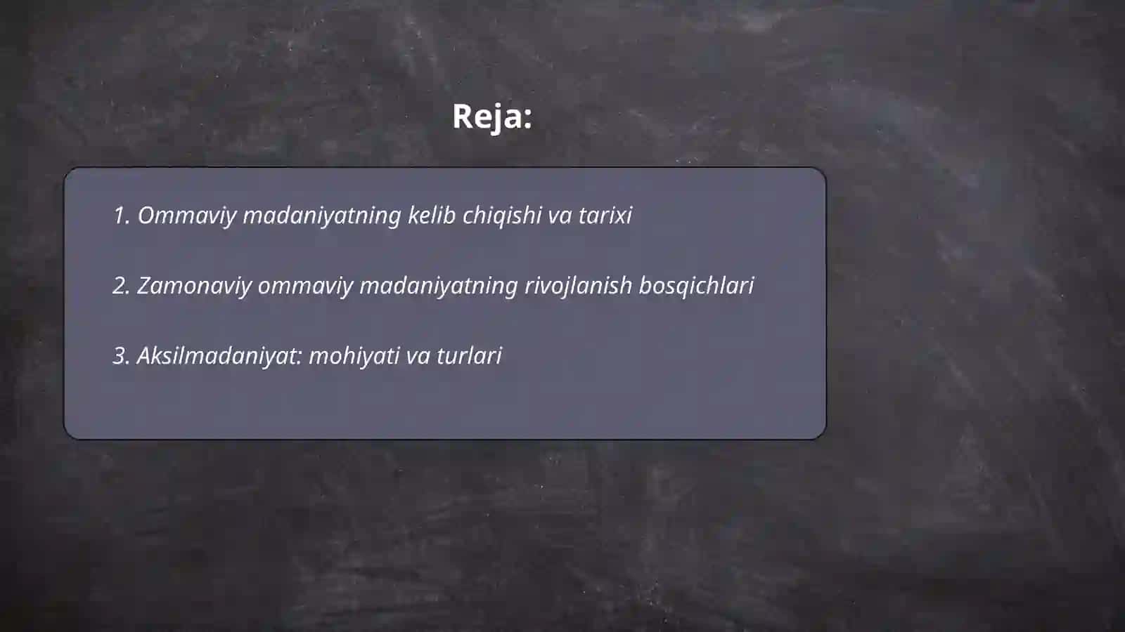 Ommaviy madaniyatning shakllanish tarixi va uning turlari 2