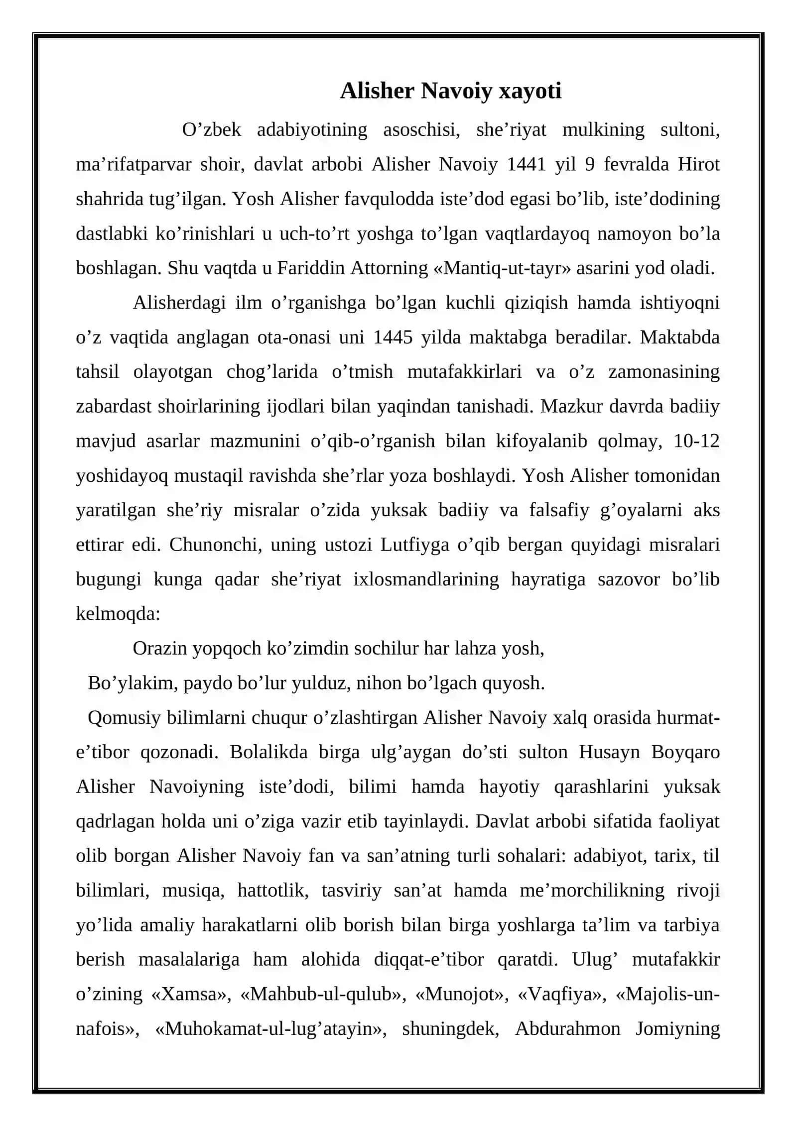 Alisher Navoiy pedagogik qarashlari 2