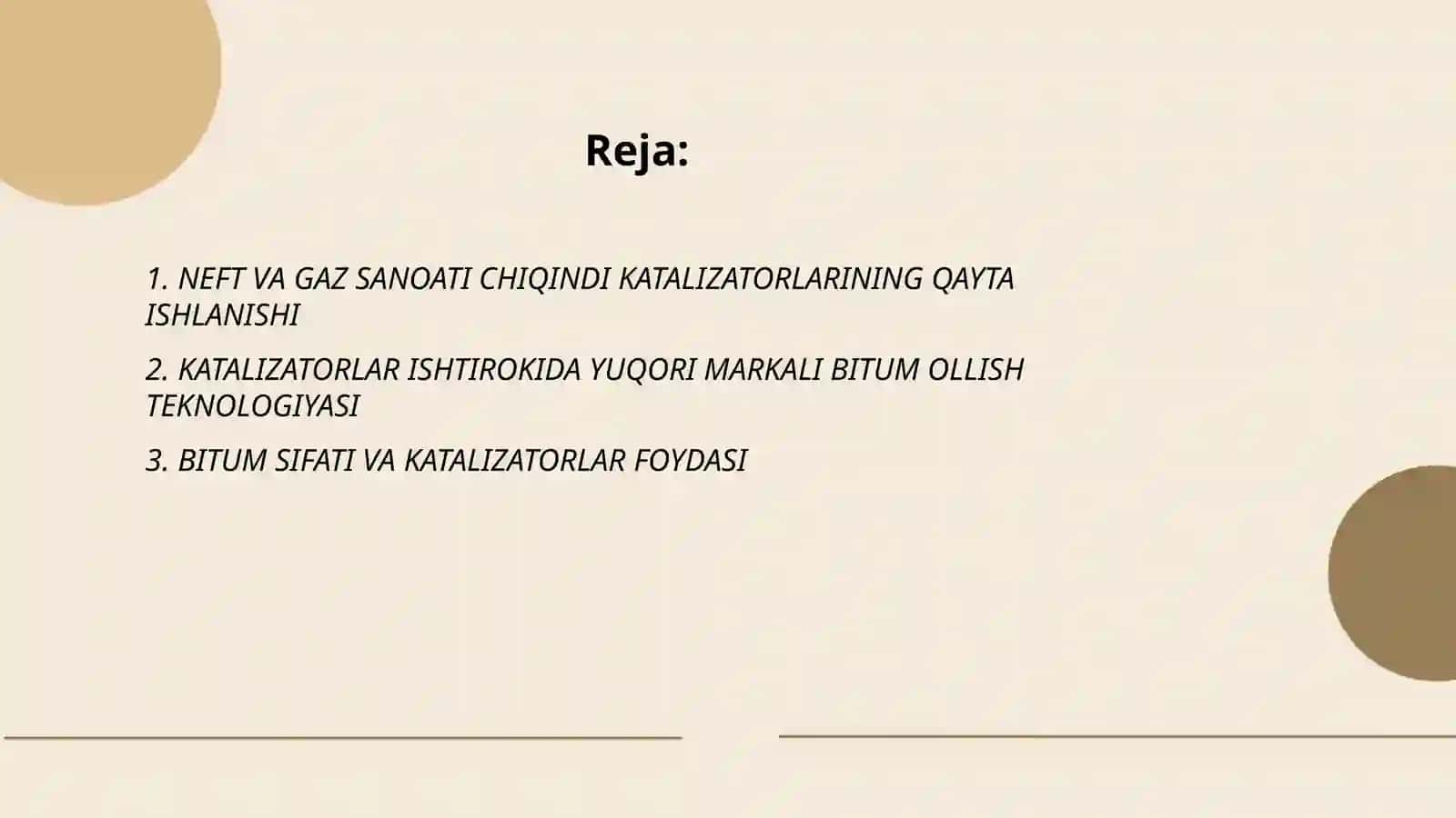 Neft va Gaz Sanoati Chiqindi Katalizatorlari Ishtirokida Yuqori Markali Bitum Masulotlari Olish 2