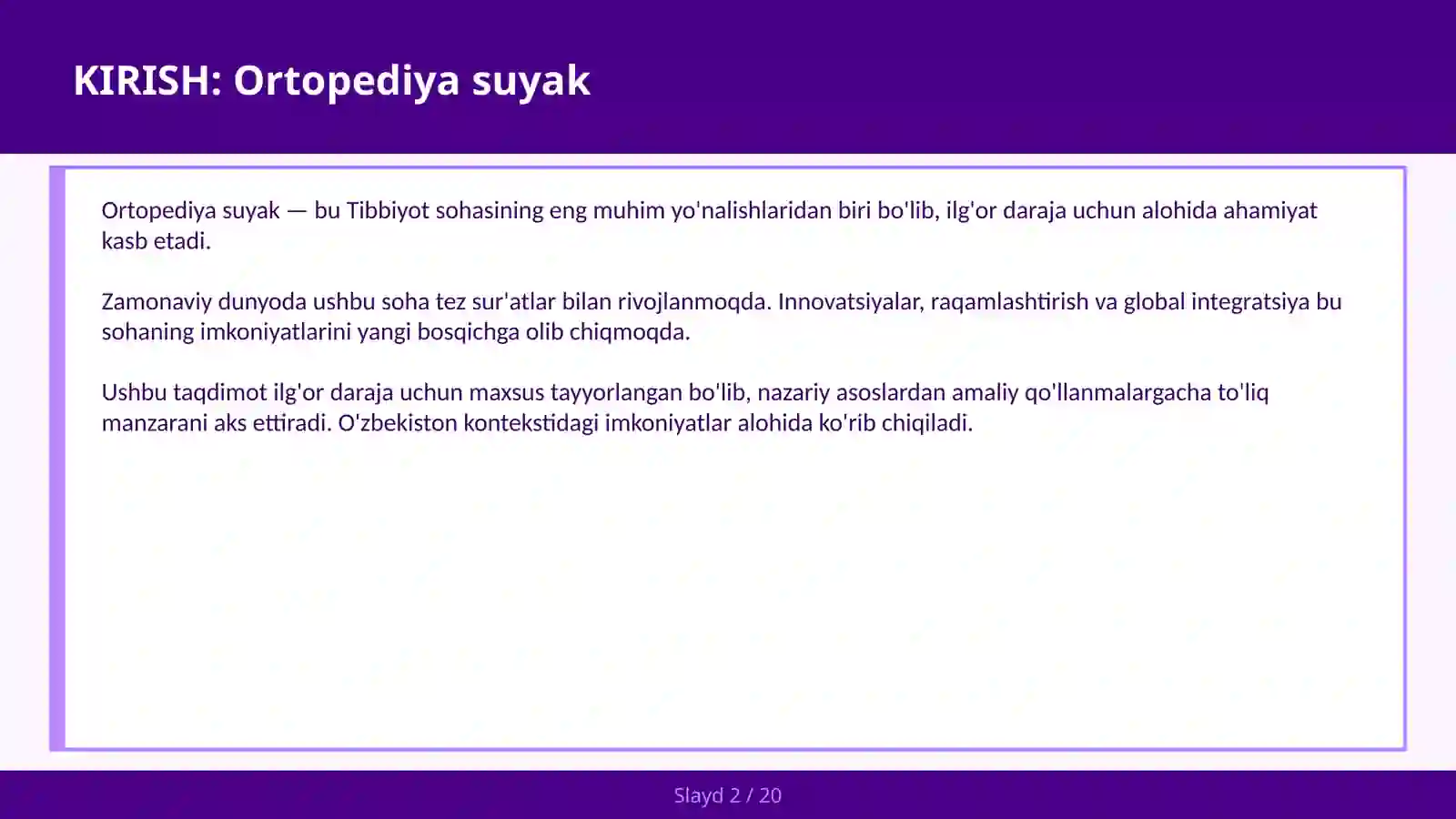 Ortopediya suyak 2